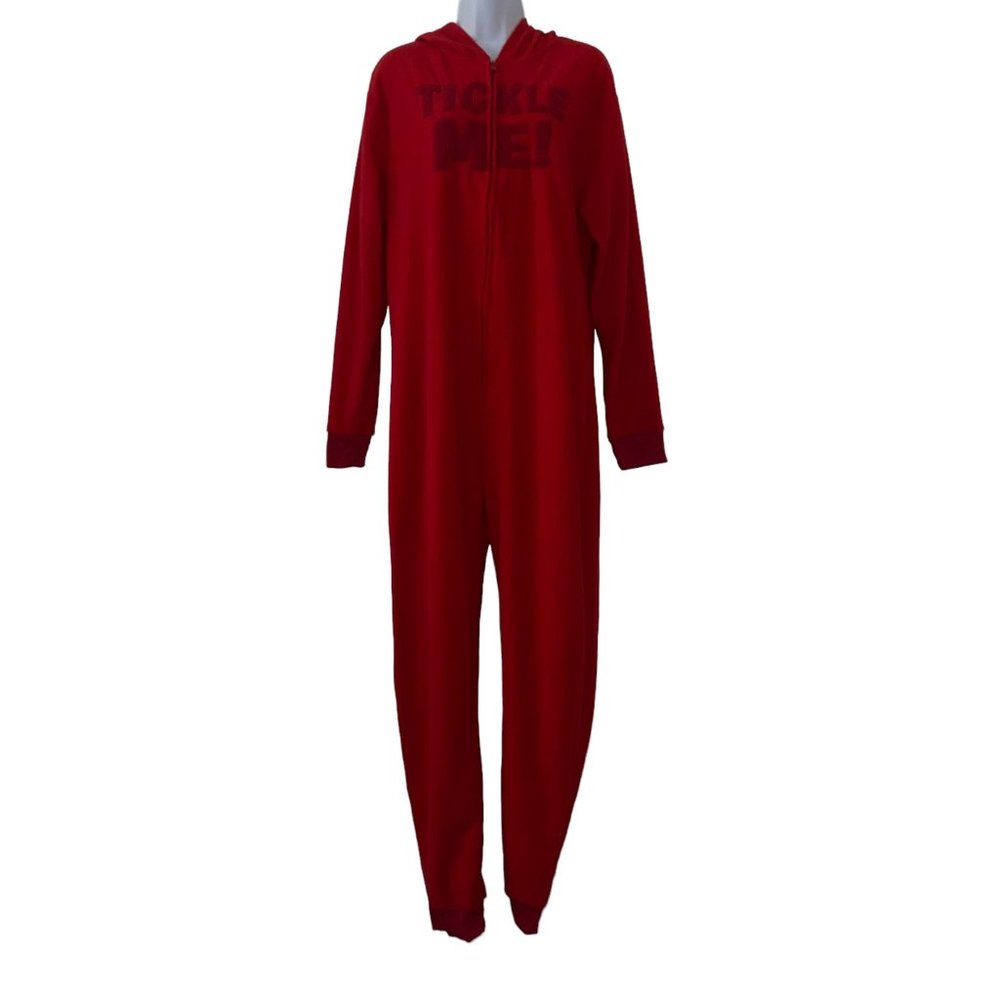 Rare Sesame Street Elmo Unionsuit Womens L XL Tickle Me Red Costume Pajamas PJ's